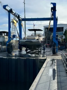 Een winterstalling van Blue Lobster yachts